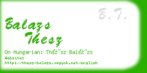 balazs thesz business card